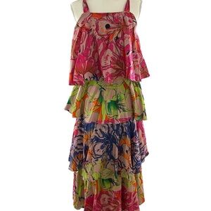 Floral Multicolor Tiered Bohemian Dress